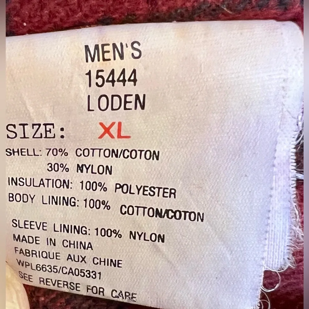 VTG Woolrich Men Bomber Jacket Thermore Green Brown Leather Size XL Rustic Cabin - Picture 8 of 11